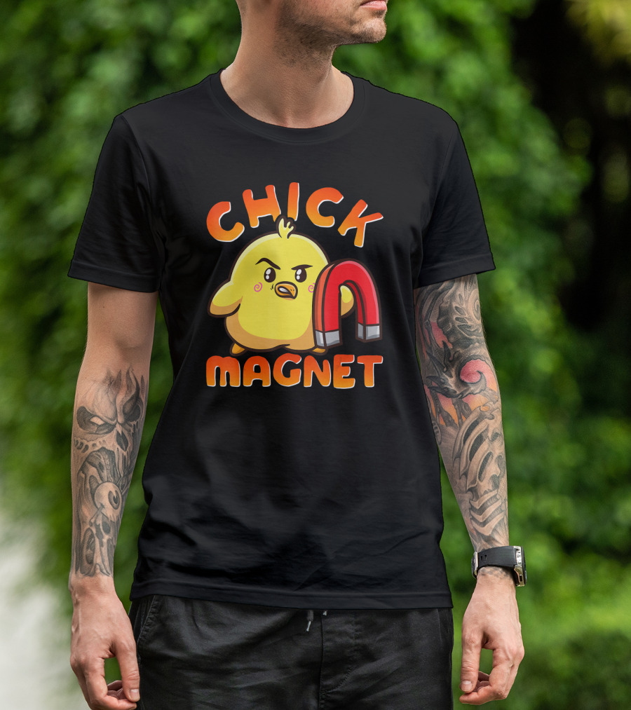 Chick Magnet Costume Magnetic Little Chicken With Red Magnet T-Shirt
