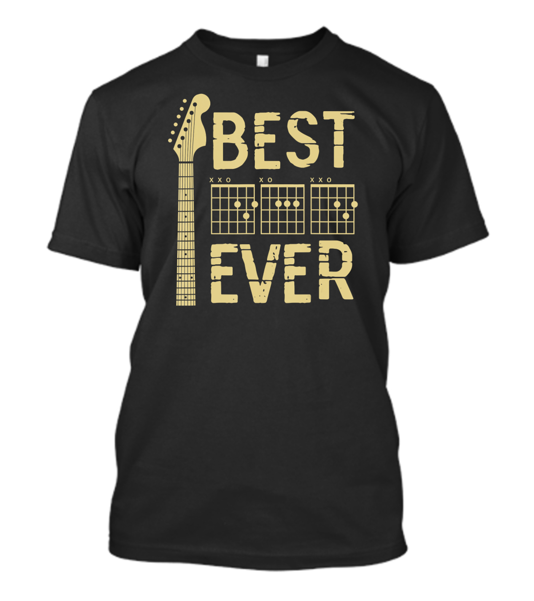Guitarist Father Best Dad Ever Chord Guitar Headstock And Chords T-Shirt
