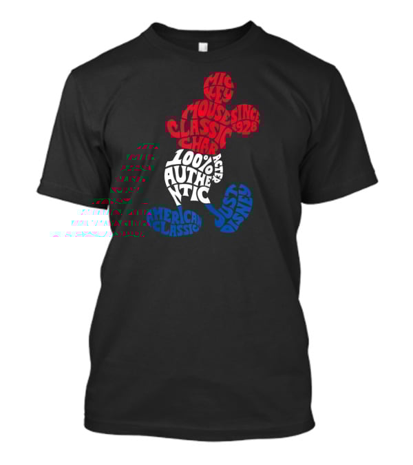 Disney Mickey Mouse American Classic 100% Authentic Since 1928 Just Character T-Shirt