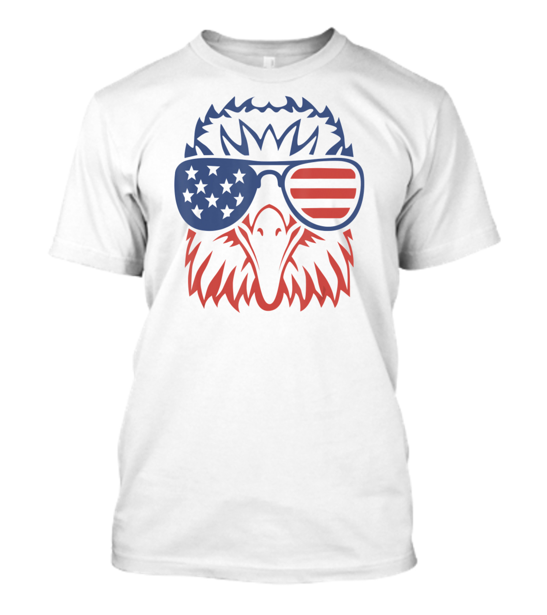 Patriotic Eagle Wearing USA Flag Sunglasses 4th Of July T-Shirt