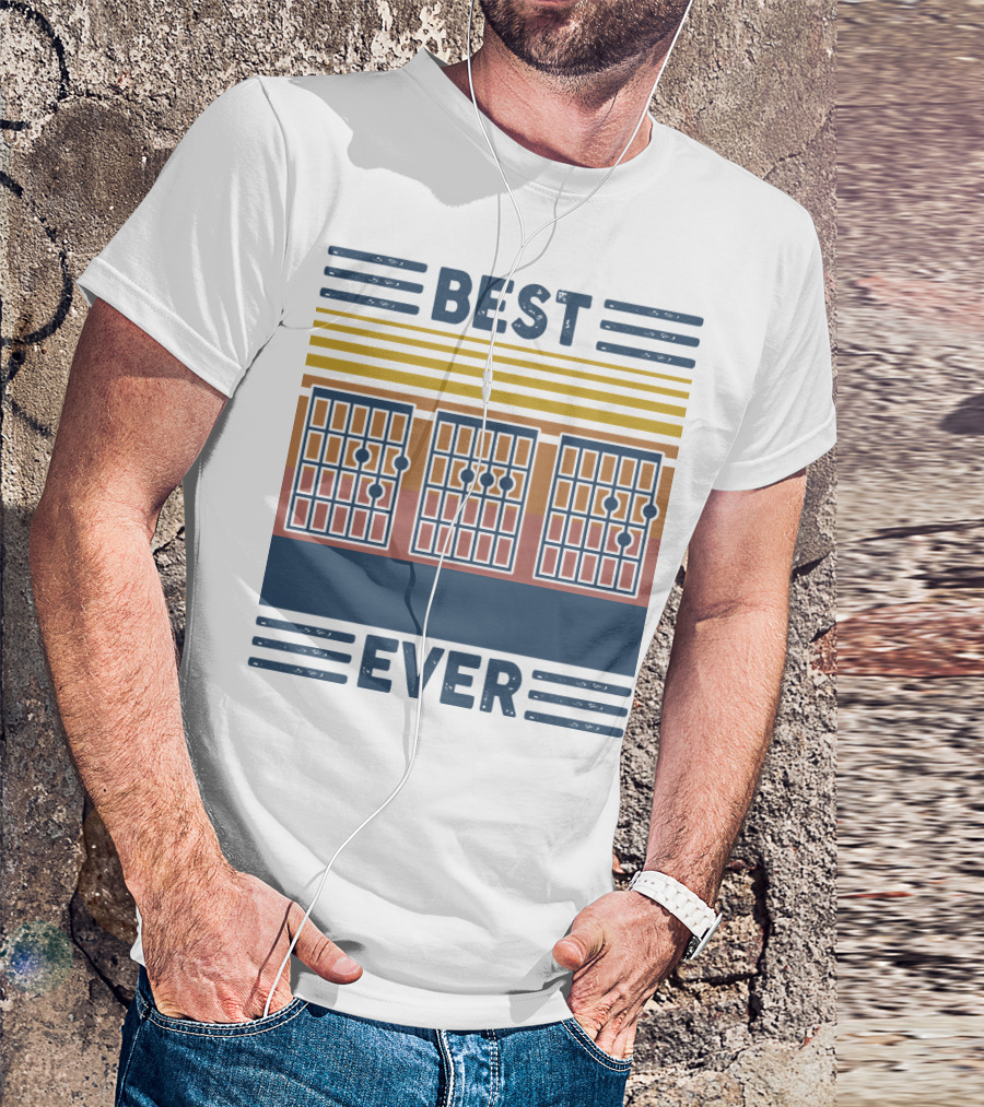 BEST CHORDS EVER VINTAGE GUITAR FATHER T-Shirt