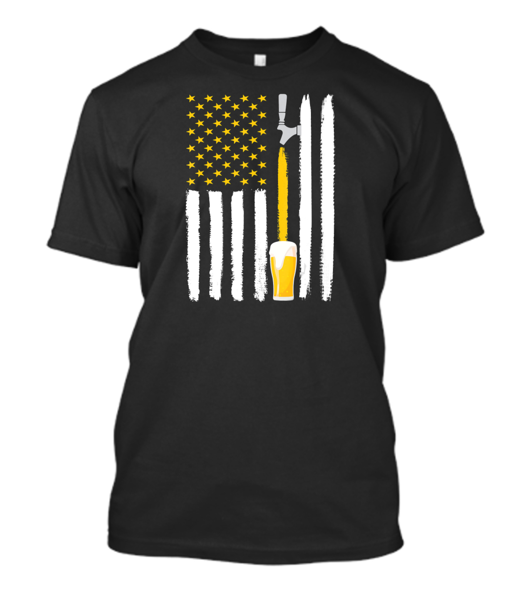 USA Flag Craft Beer Tap Pint 4th July T-Shirt