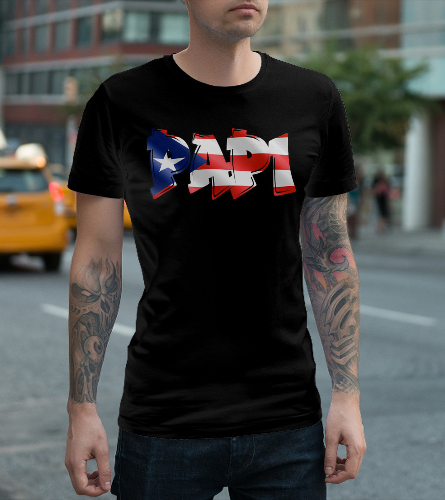 Papi Puerto Rican Flag T-Shirt