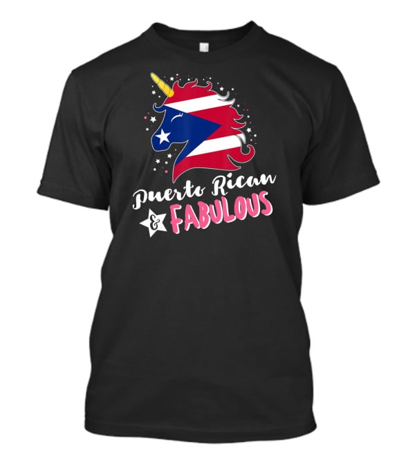 Puerto Rican And Fabulous Unicorn Puerto Rico Flag T-Shirt