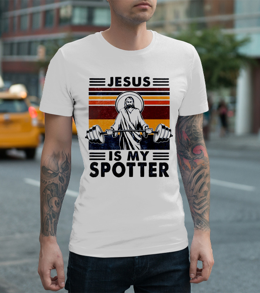 Jesus Is My Spotter Gym Christian T-Shirt