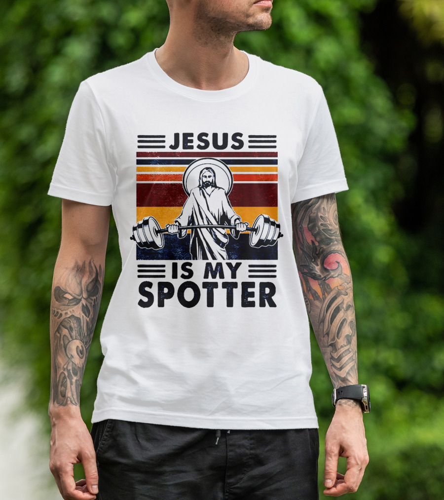 Jesus Is My Spotter Gym Christian T-Shirt