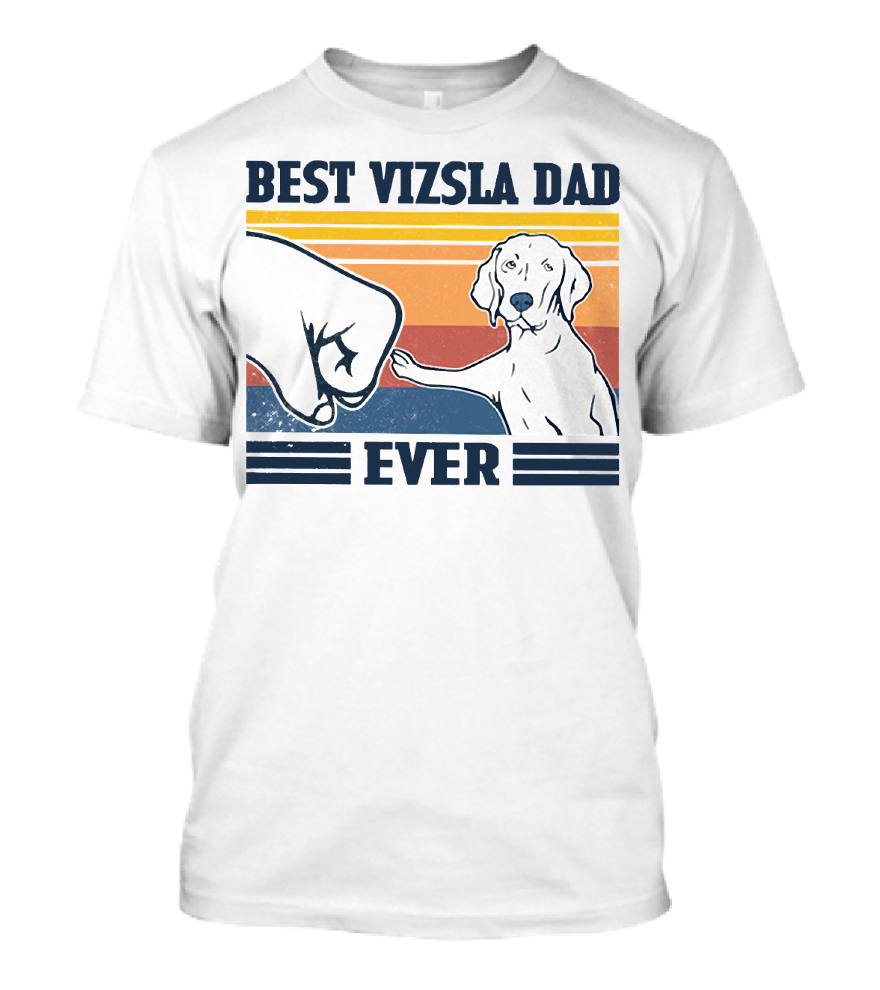 Best Vizsla Dad Ever Vintage Fist Bump T-Shirt
