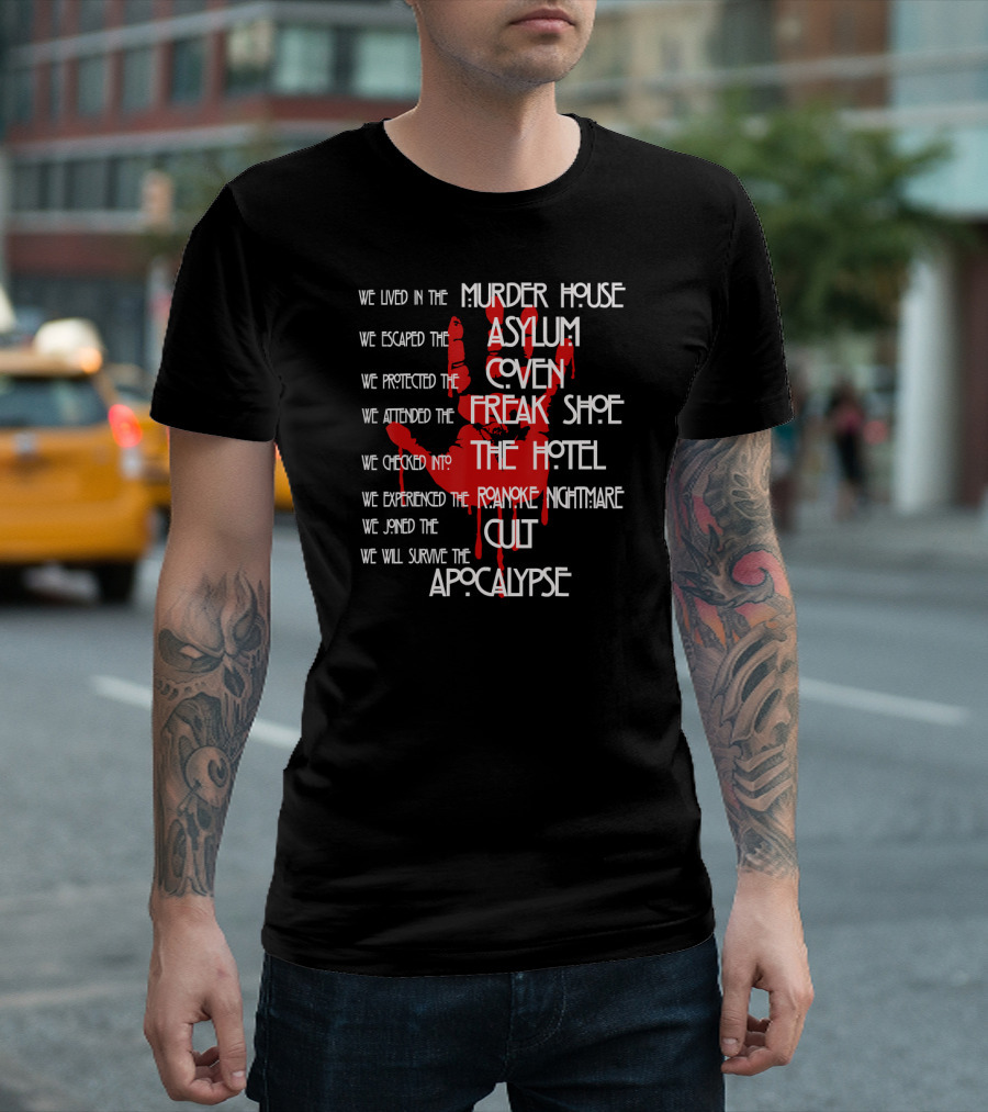American Horror Story Murder House Asylum Coven Freak Show Hotel Roanoke Cult Apocalypse T-Shirt