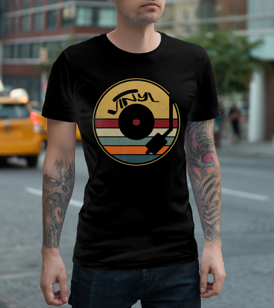Vinyl Record Retro Stripes T-Shirt