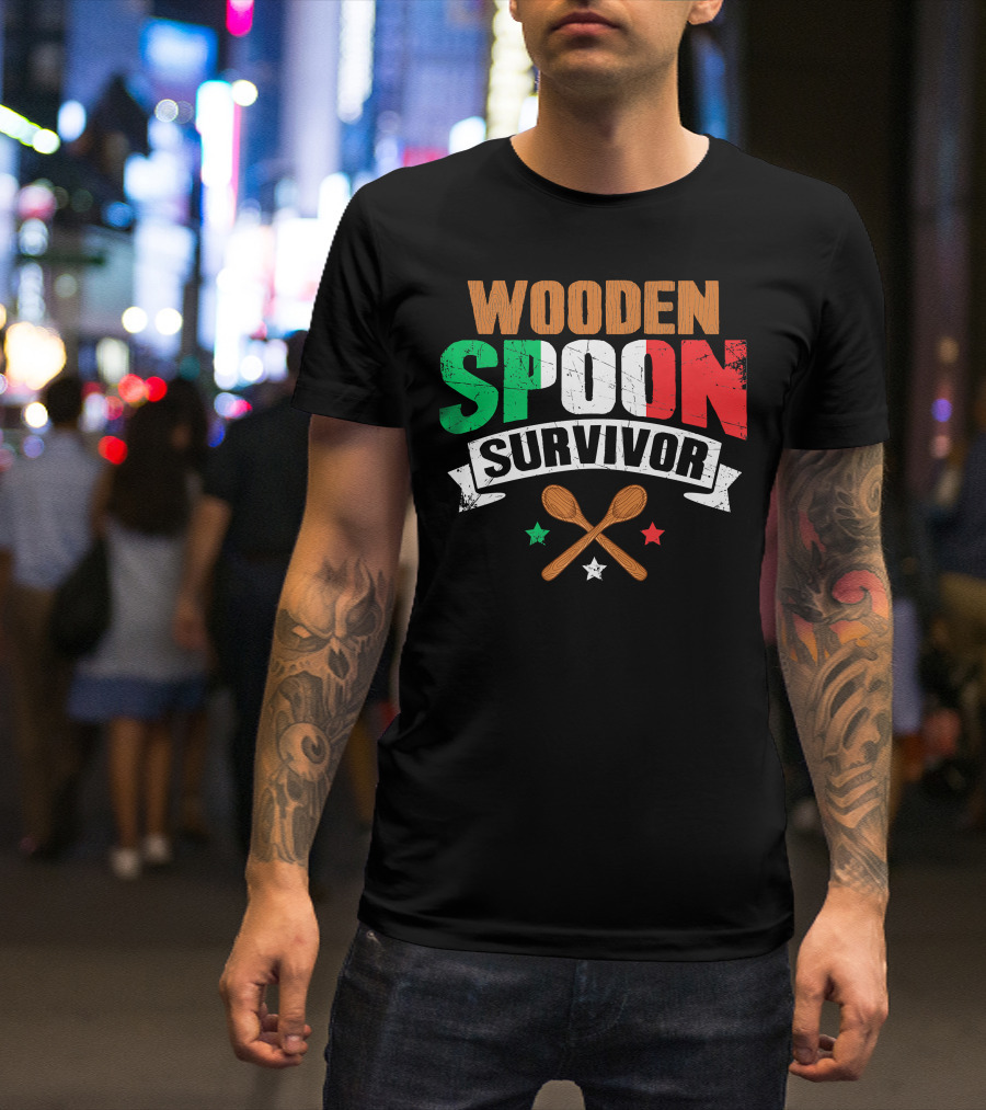 Wooden Spoon Survivor Italian Chef Kitchen Inspiration T-Shirt