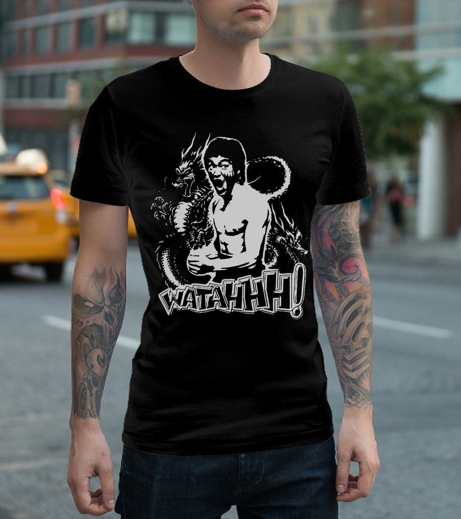 Bruce Lee WATAHHH Dragon Style Martial Arts T-Shirt