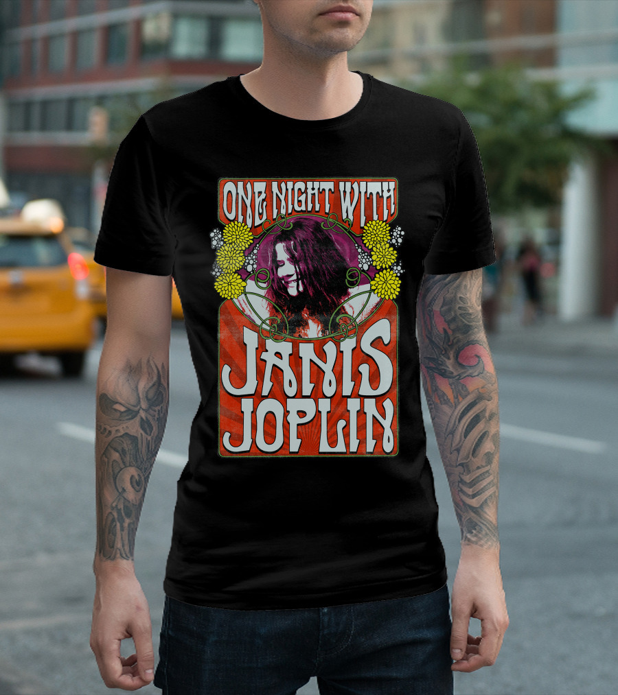 One Night With Janis Joplin Psychedelic Floral Burst T-Shirt