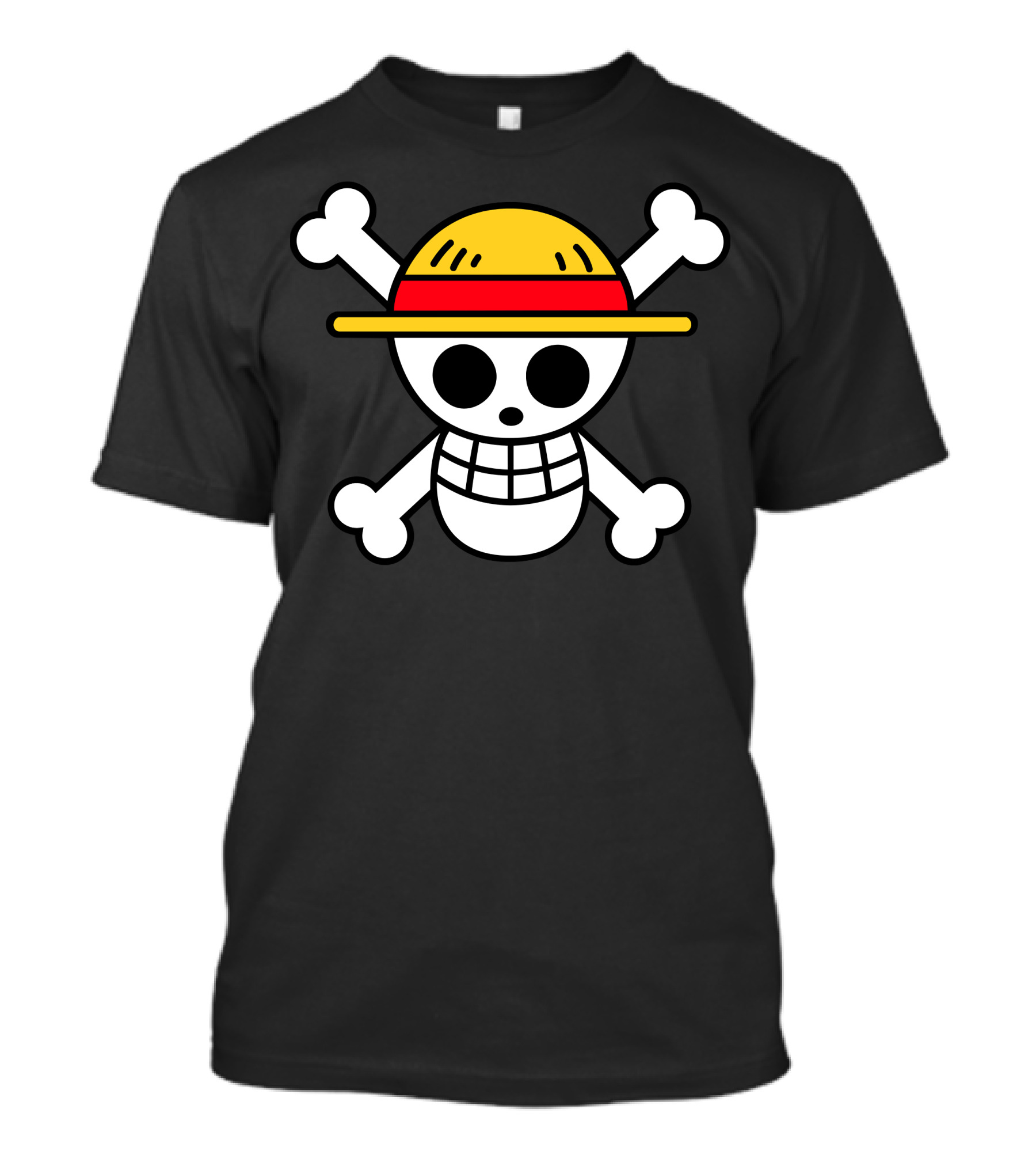 One Piece Jolly Roger Luffy Straw Hat Pirates Anime T-Shirt