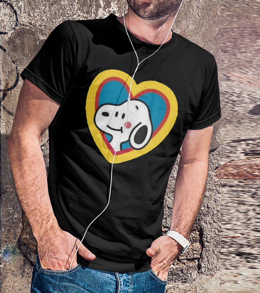 Snoopy Heart Love Peanuts Cartoon T-Shirt