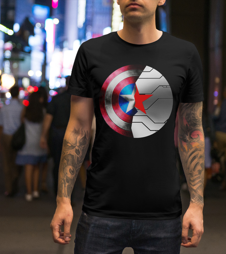Captain America Winter Soldier Shield Buck Rogers Star T-Shirt