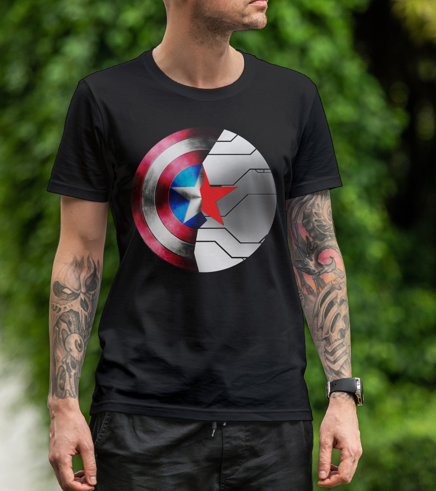 Captain America Winter Soldier Shield Buck Rogers Star T-Shirt