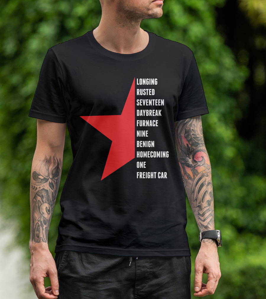 Winter Soldier Longing Rusted Seventeen Daybreak Furnace Nine Benign Homecoming One Freight Car T-Shirt