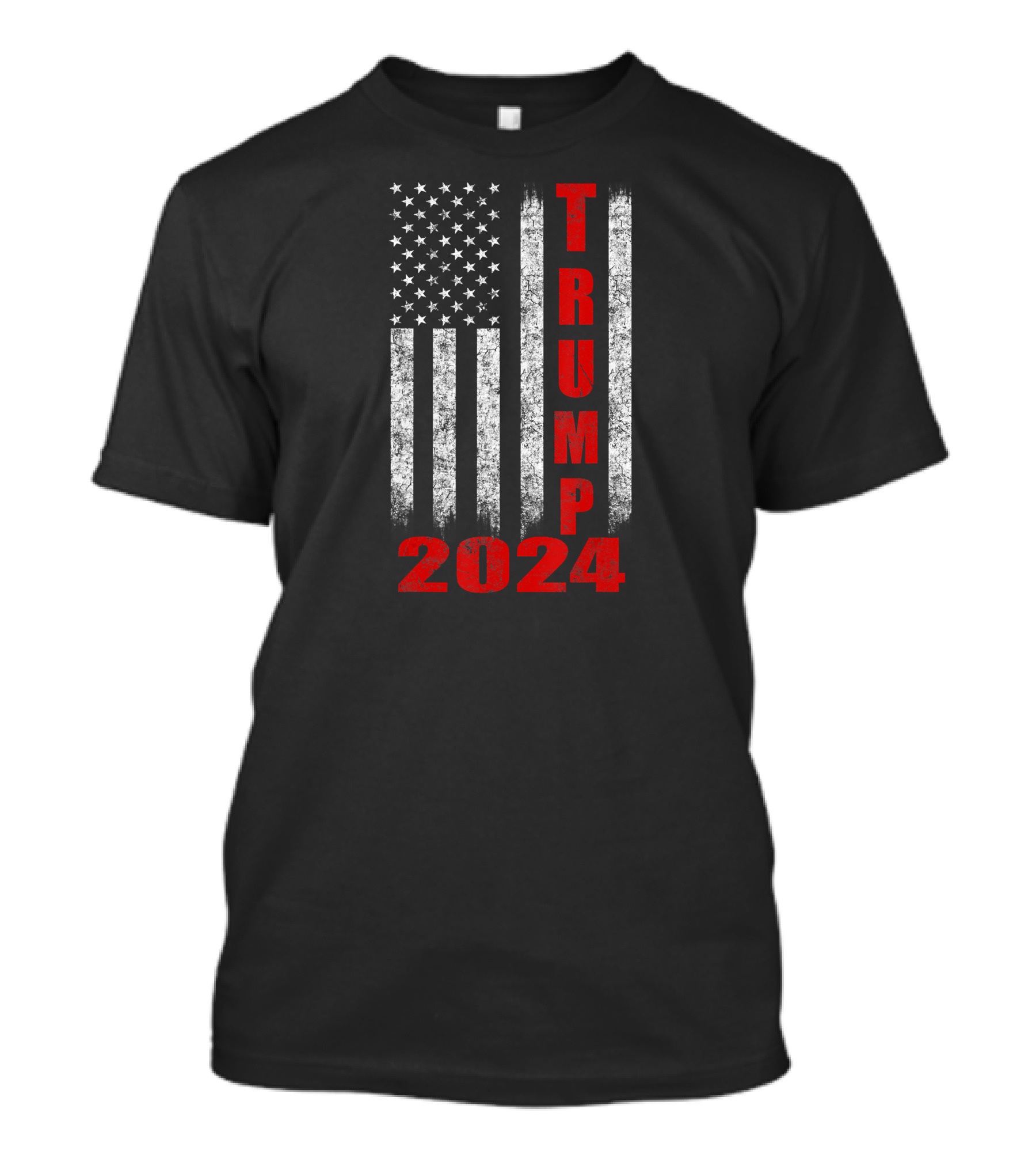 American Flag Trump 2024 Vertical Stripes T-Shirt