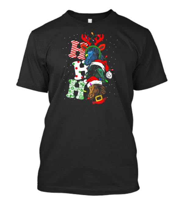 Ho Ho Ho Horse Reindeer Christmas Holiday T-Shirt