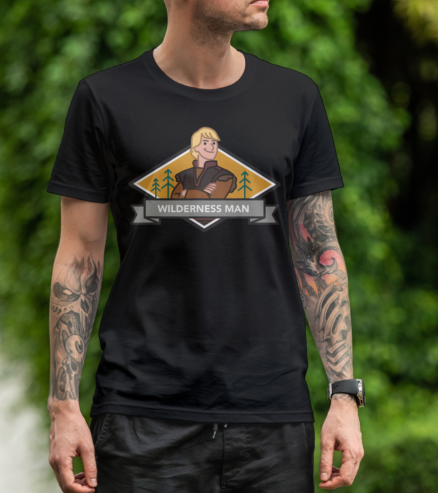 Disney Frozen 2 Kristoff Wilderness Man Forest Badge T-Shirt
