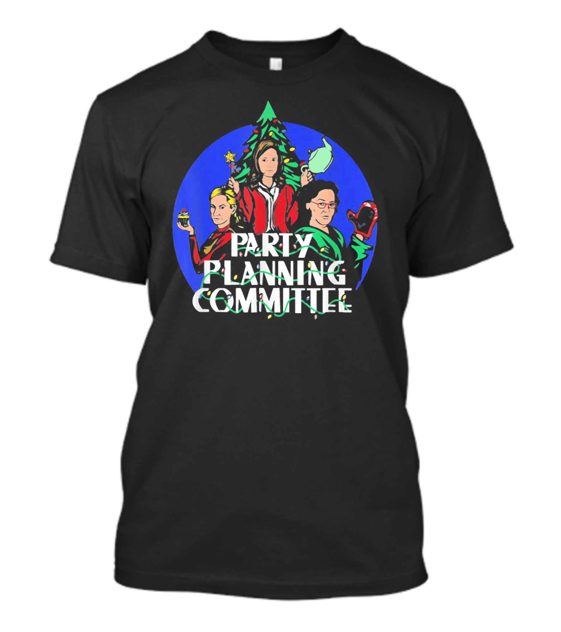 Party Planning Committee Merry Christmas Costume Characters T-Shirt