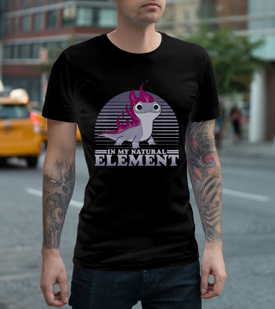 Disney Frozen 2 Salamander In My Natural Element Striped Sun T-Shirt