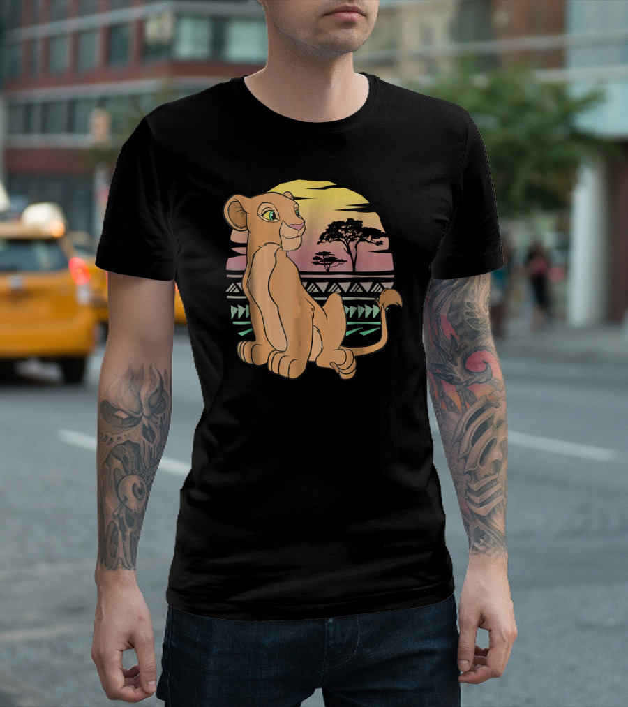 Disney The Lion King Nala 90s Sunset Scene T-Shirt