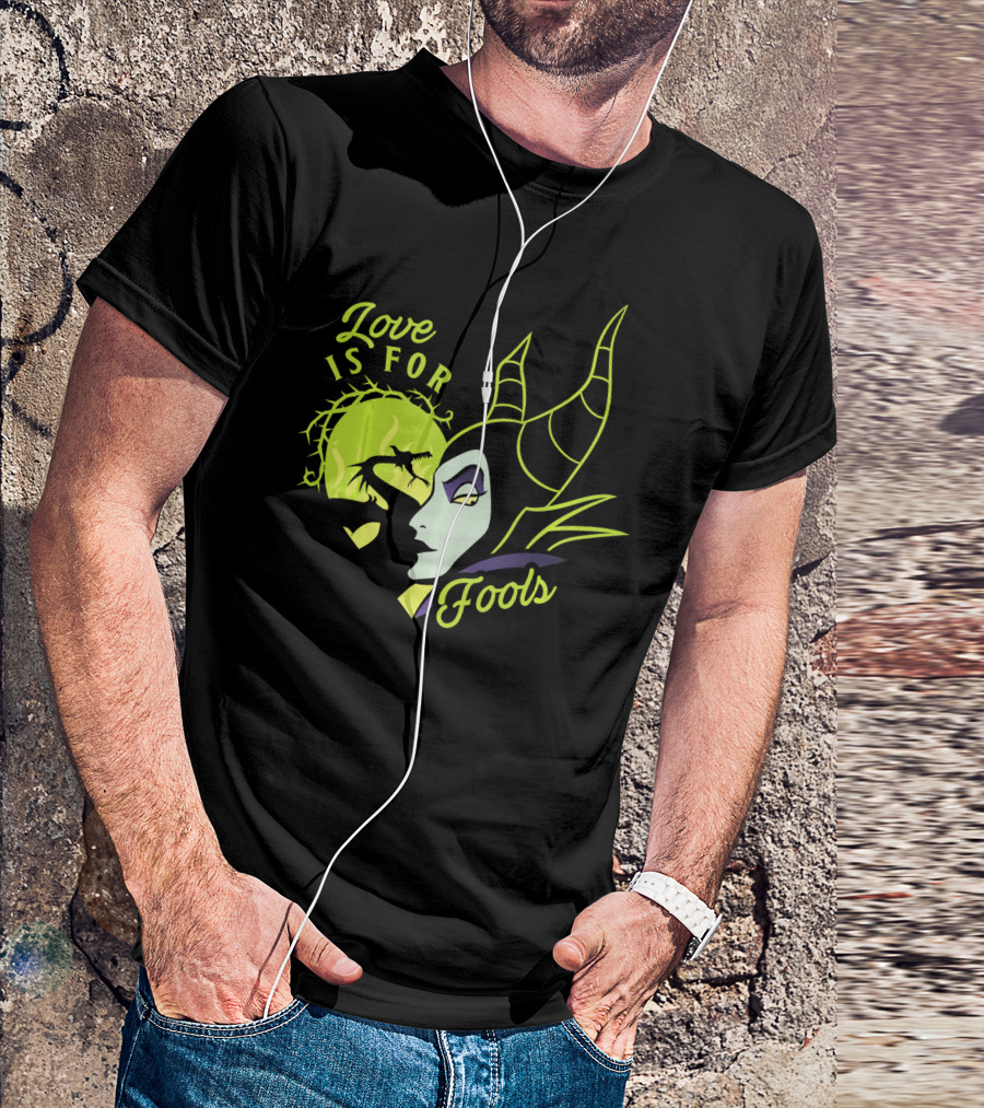Disney Villains Valentine's Day Maleficent Love Is For Fools Thorns Moon Horns T-Shirt