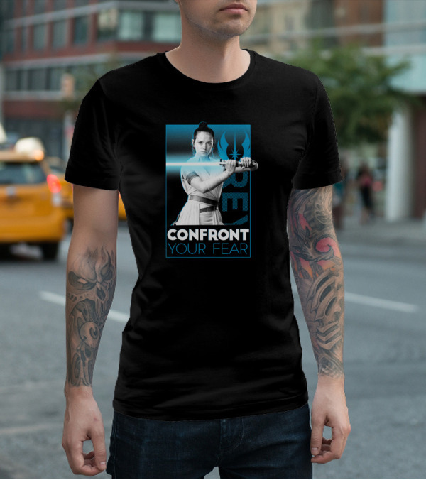 Star Wars The Rise Of Skywalker Rey Confront Your Fear Jedi T-Shirt