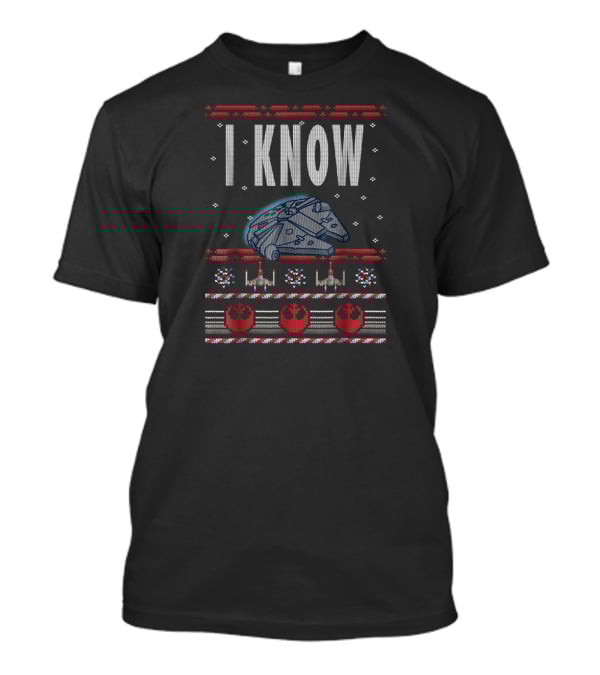 Star Wars Millennium Falcon I Know Christmas T-Shirt