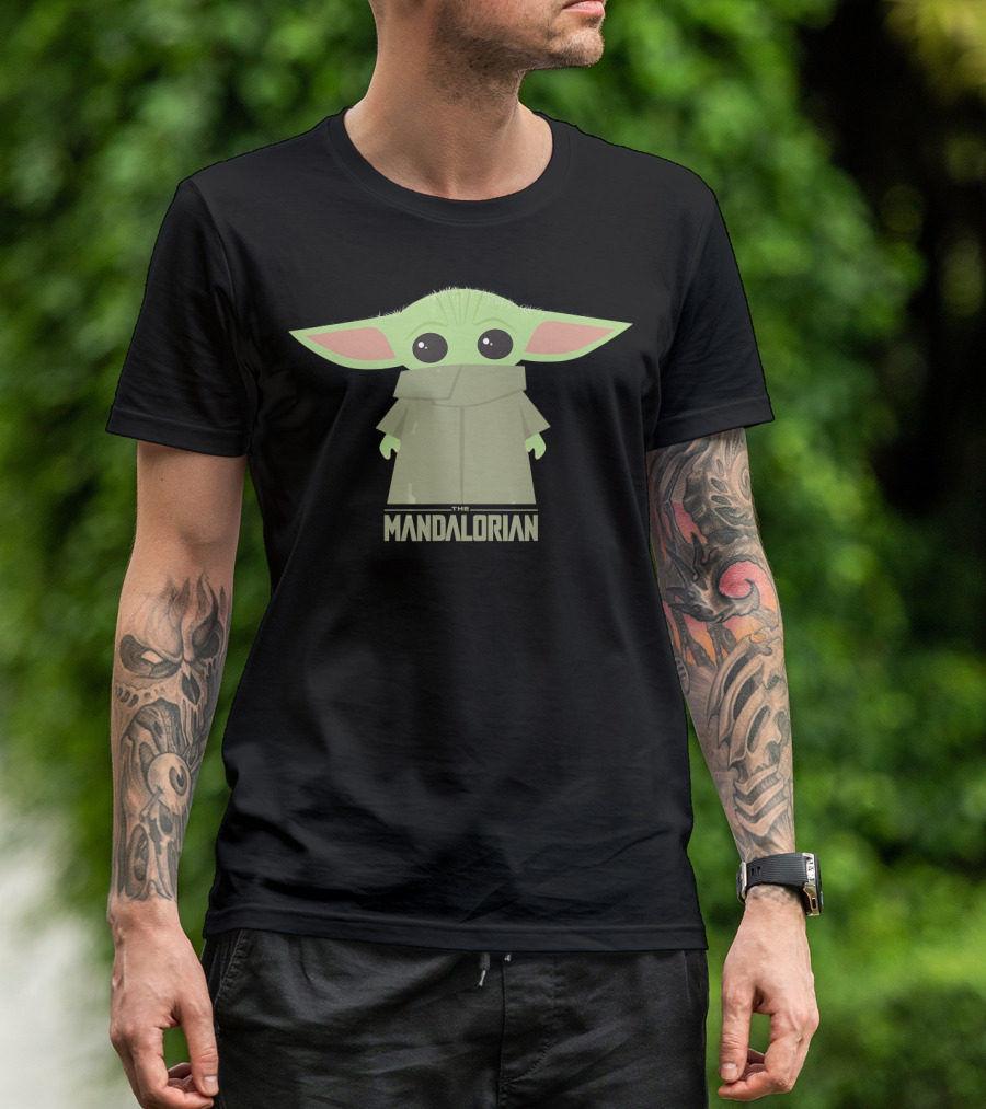 Star Wars The Mandalorian The Child Grogu Hidden Face Iconic Character T-Shirt