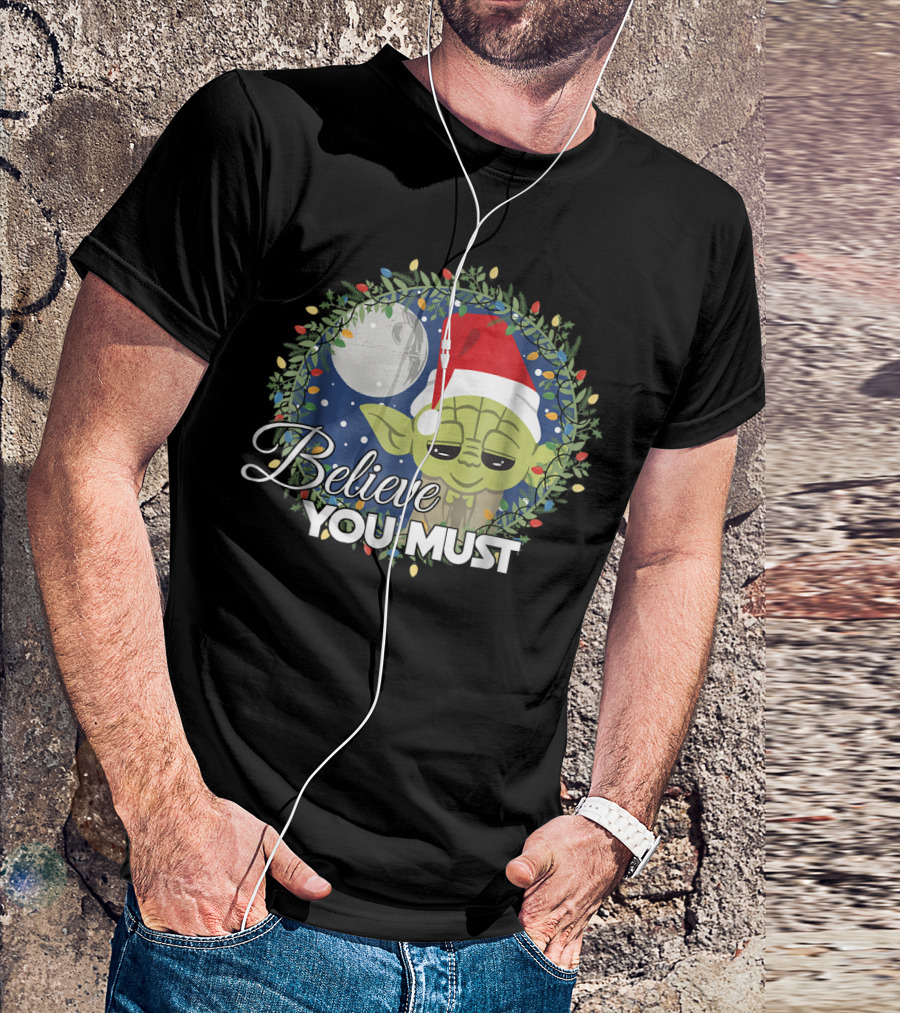 Believe You Must Yoda Santa Star Wars Christmas Reef T-Shirt