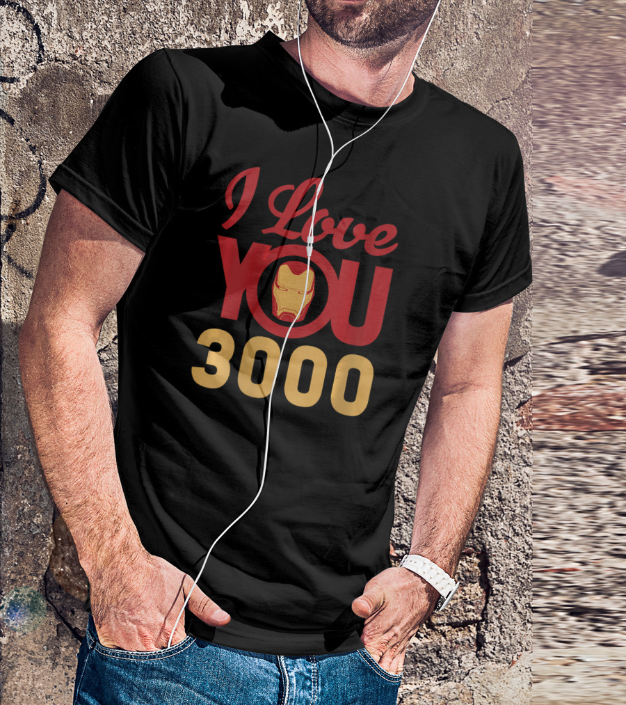 Marvel Avengers Endgame Iron Man I Love You 3000 Helmet T-Shirt