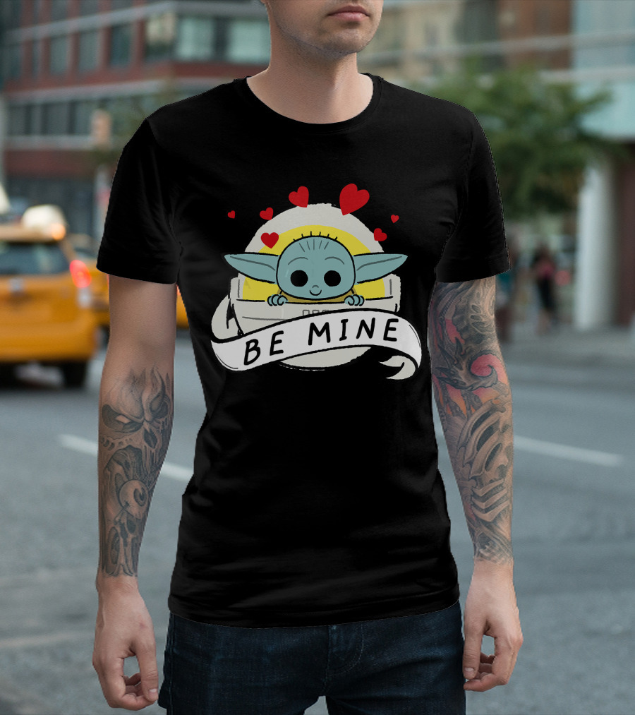 Star Wars The Mandalorian The Child Be Mine Hearts T-Shirt