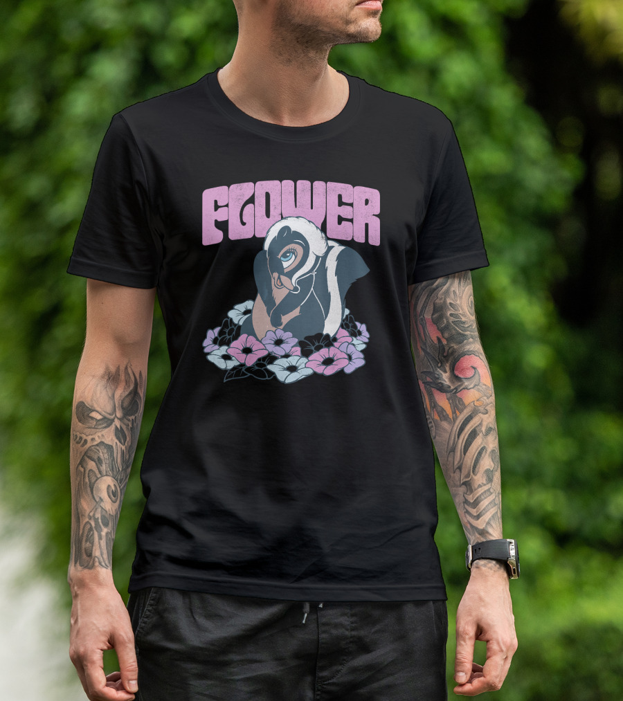 Disney Bambi Flower Surrounded By Flowers T-Shirt
