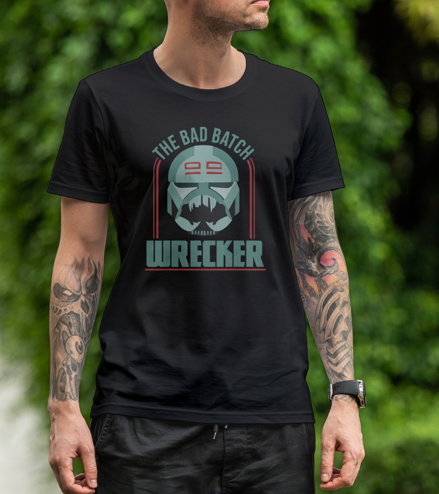 Star Wars The Clone Wars The Bad Batch Wrecker Helmet T-Shirt