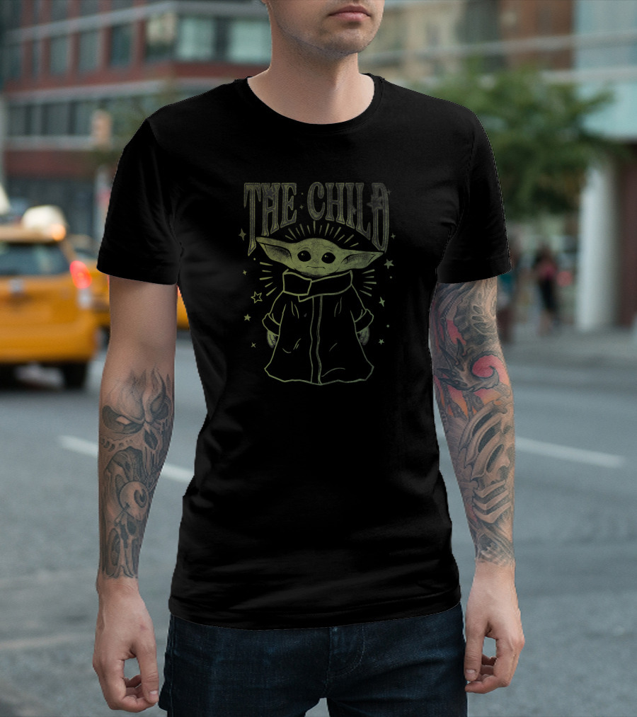 Star Wars The Mandalorian The Child Stars Outline T-Shirt