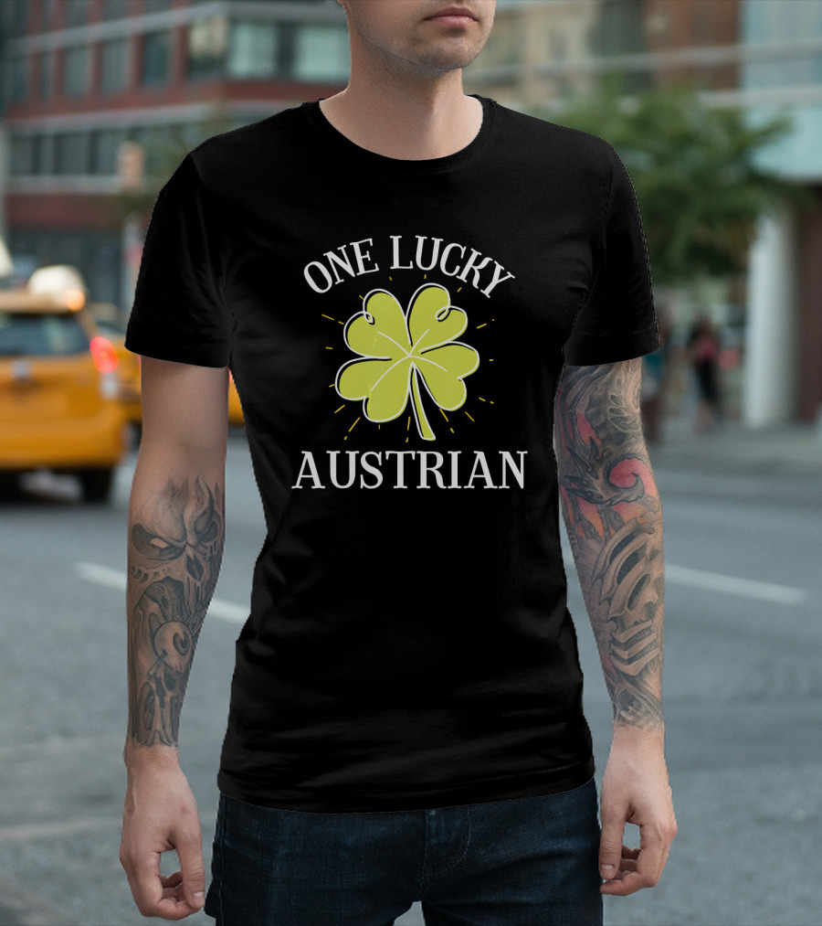 One Lucky Austrian St Patricks Day Coach T-Shirt