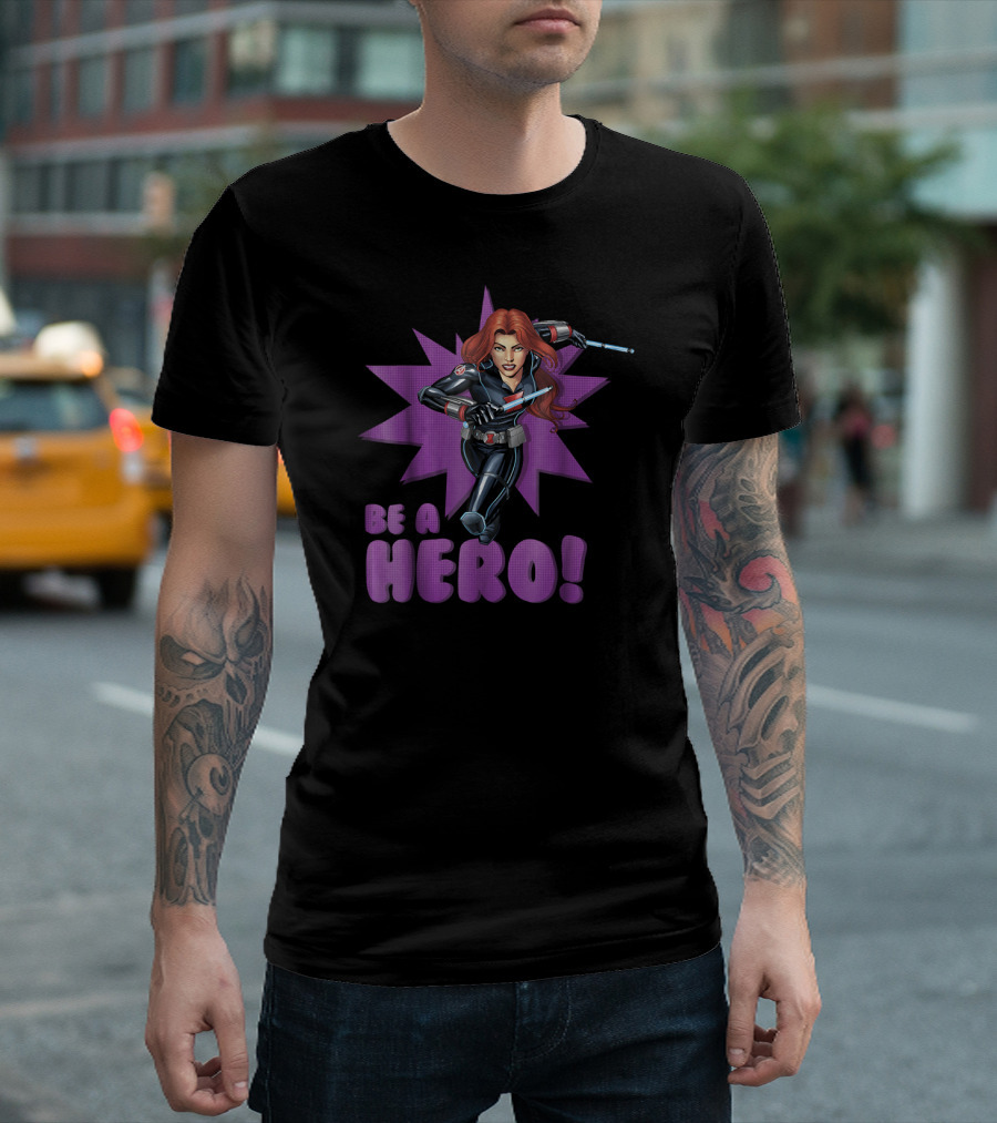 Black Widow Be a Hero Avengers Assemble T-Shirt