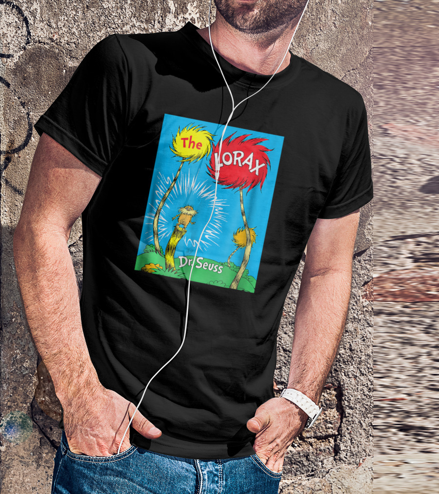 The Lorax Dr. Seuss Classic Book Cover Truffula Trees T-Shirt