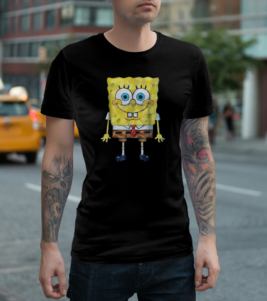 SpongeBob SquarePants Geometric Textured T-Shirt