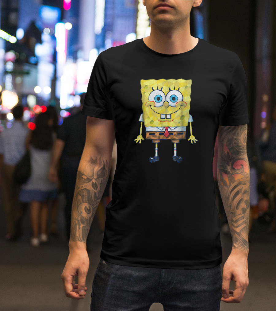 SpongeBob SquarePants Geometric Textured T-Shirt