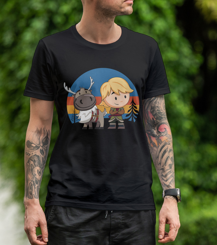 Disney Frozen 2 Sven And Kristoff Chibi Adventure Scene T-Shirt
