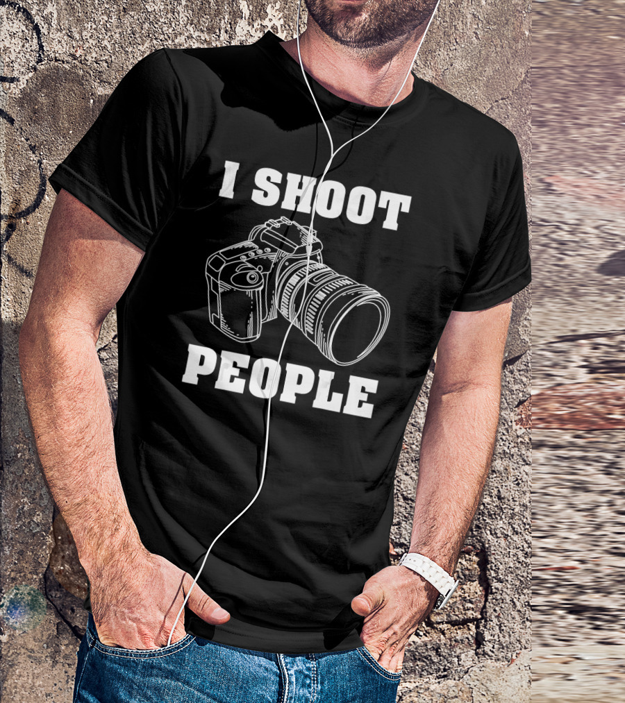 I Shoot People Camera I Love Photography T-Shirt
