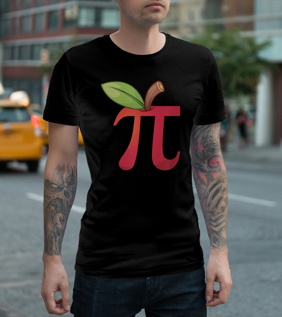 Apple Pi Math Lovers Math Teachers Pi Day Enthusiasts T-Shirt