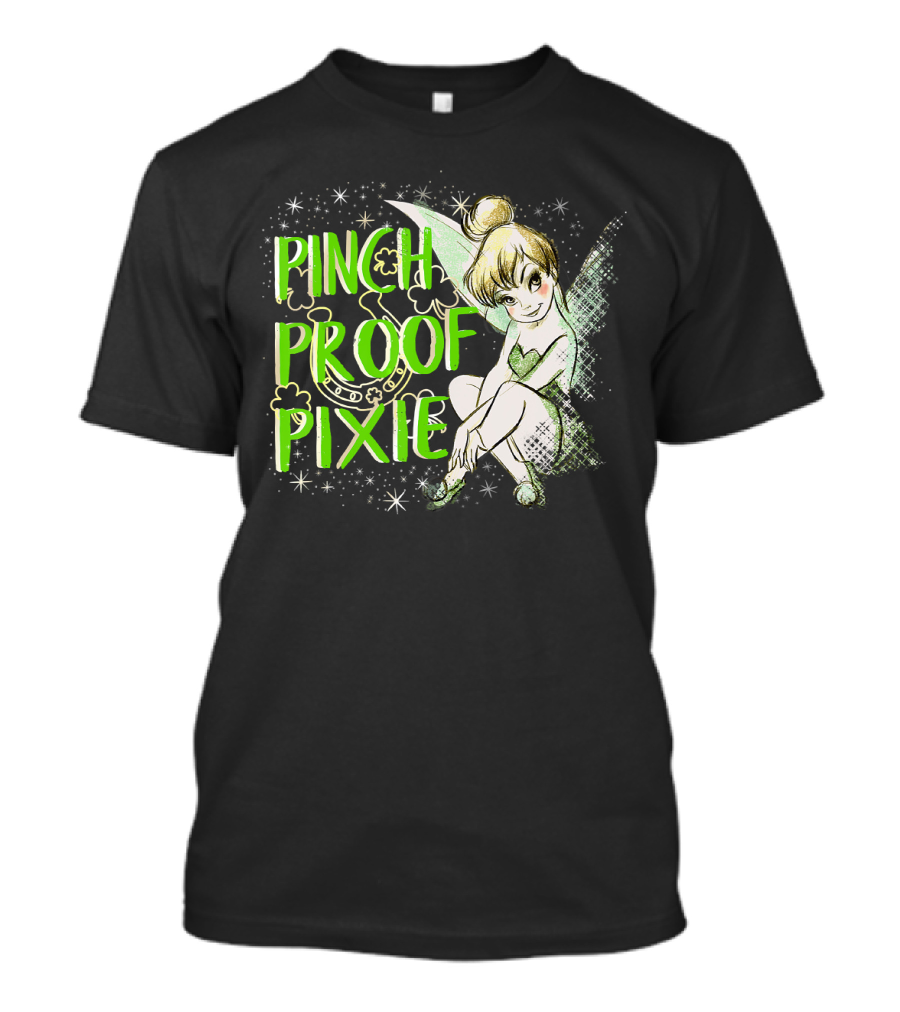 Pinch Proof Pixie Tinker Bell St. Patrick's Day Disney Peter Pan T-Shirt