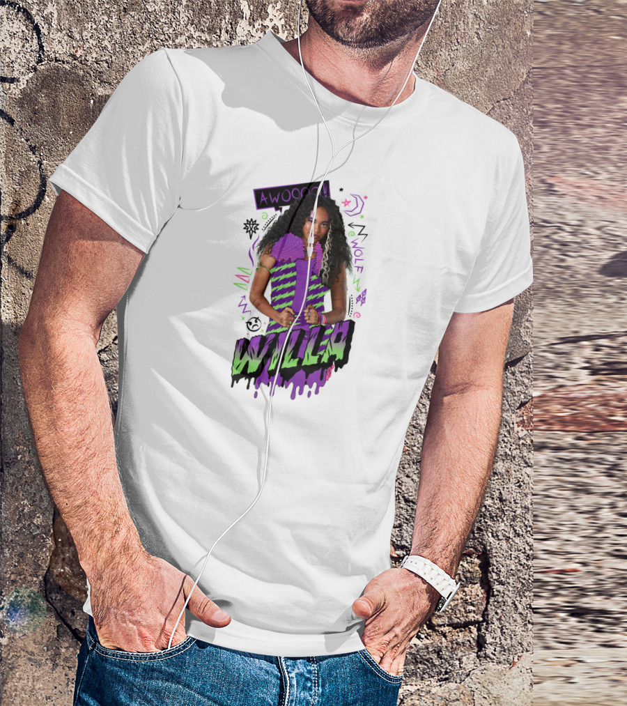Disney Zombies 2 Willa Wolf Awooo Neon T-Shirt