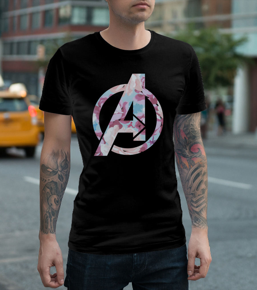 Marvel Avengers Floral Super Hero T-Shirt