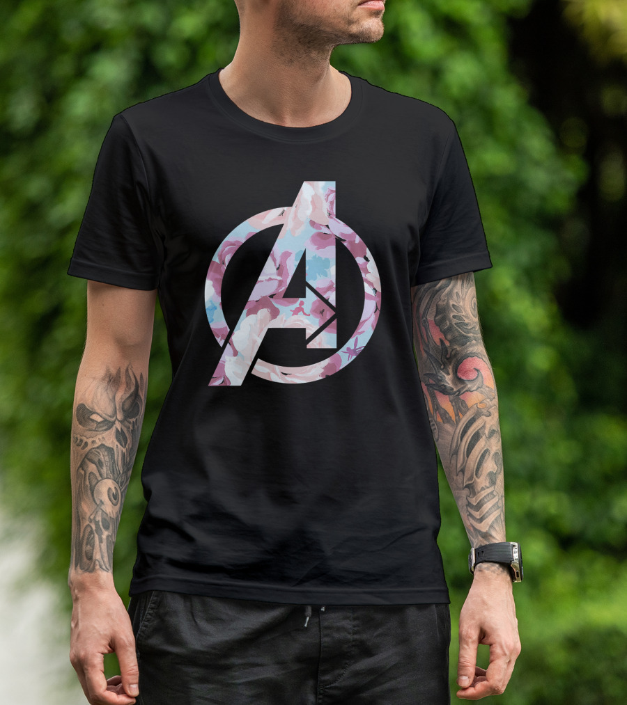Marvel Avengers Floral Super Hero T-Shirt