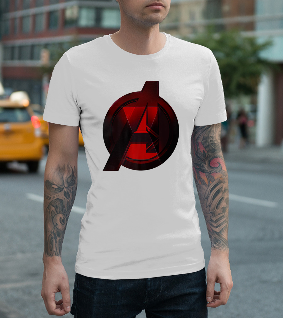 Black Widow Avengers Logo Marvel T-Shirt